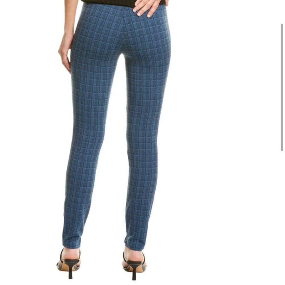 Theory Womens Grid Scuba Legging Pants Blue Size Small EUC - Picture 4 of 7
